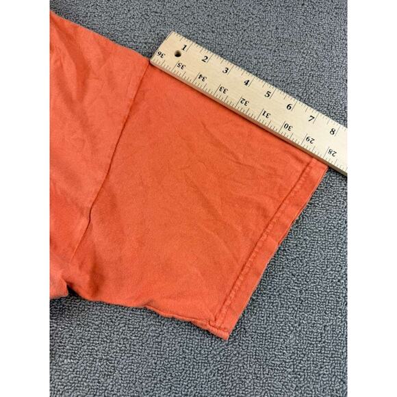 Disney T Shirt Men L Orange Mickey Mouse Graphic Short Sleeve Cotton Crewneck - Picture 9 of 10